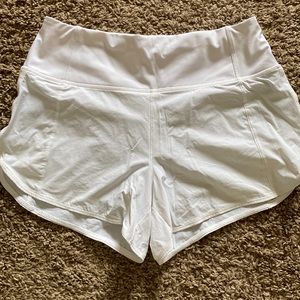 Athleta white running tennis shorts XS